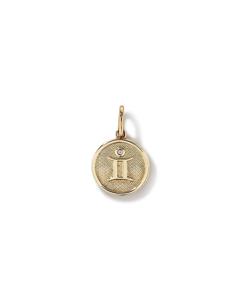 Diamond Accent Pisces Zodiac Pendant in 10kt Yellow Gold
