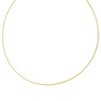 45cm (18") Solid Omega Chain in 10kt Yellow Gold