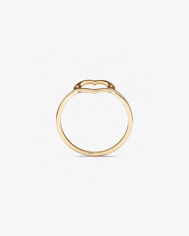 Open Heart Ring 10kt Yellow Gold