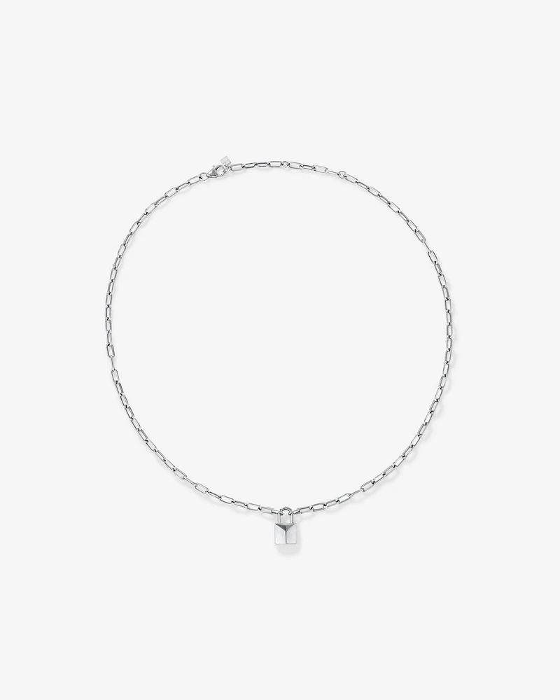 Signature Lock Necklace in Sterling Silver