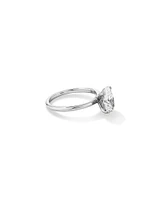 2.00 Carat TW Oval Cut Laboratory-Grown Diamond Solitaire Engagement Ring in 14kt White Gold