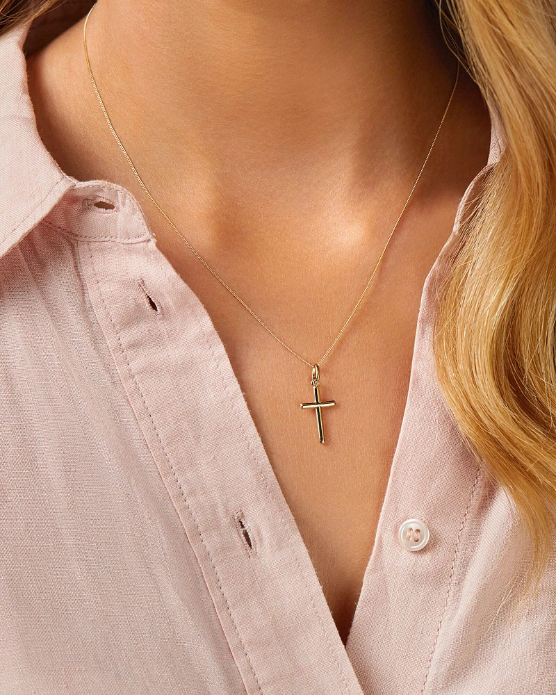 Cross Pendant in 10kt Rose Gold