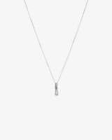 Vertical Sliding Knot Pendant Necklace in Sterling Silver