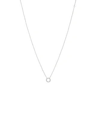 Carat TW Diamond Circle Necklace in 10kt White Gold