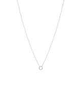 Collier cercle en diamants 0,20 carat poids total en or blanc 10 kt