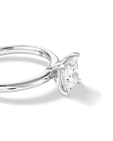 1.25 Carat TW Princess Cut Laboratory-Grown Diamond Solitaire Engagement Ring In 14kt White Gold