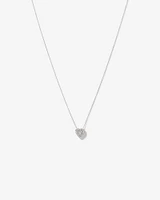 0.38 Carat TW Round Brilliant Laboratory-Grown Diamond Heart Pendant in Sterling Silver