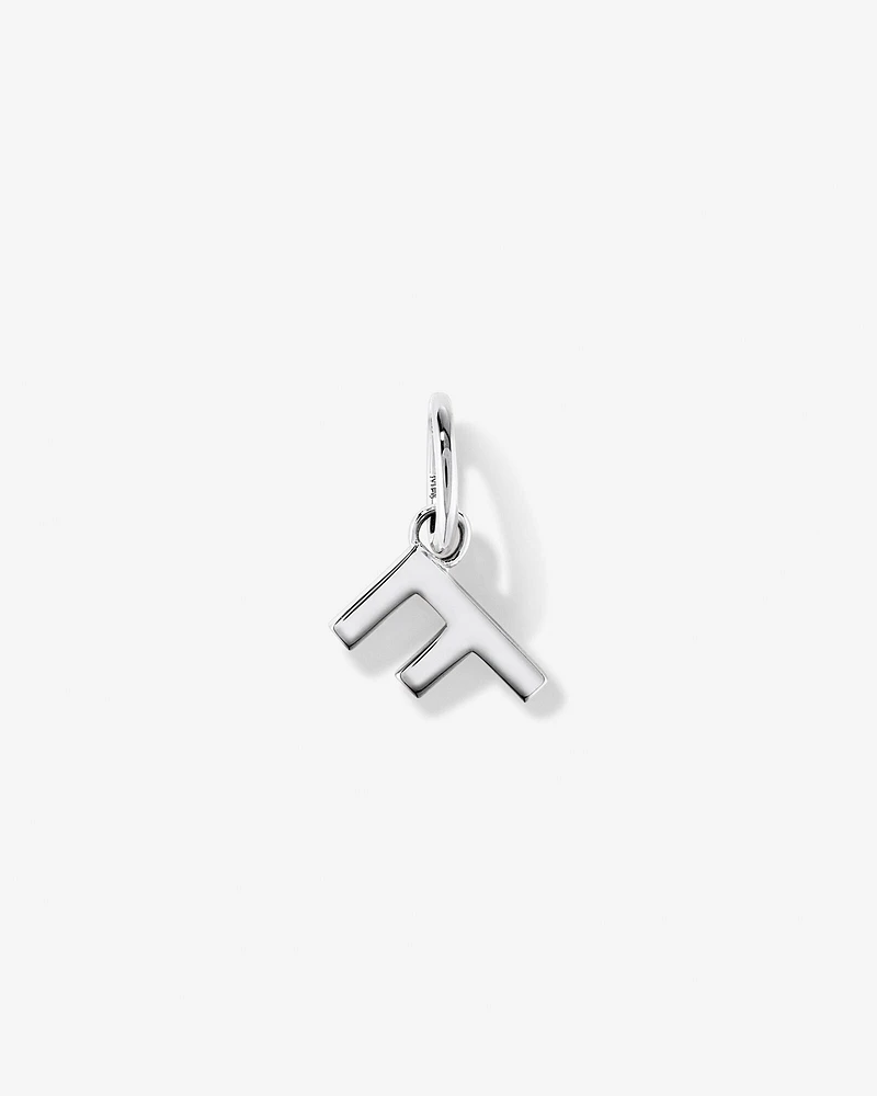 Letter U Initial Pendant in Sterling Silver