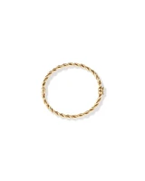 Croissant Twist 60cm Hollow Bangle in 10kt Yellow Gold