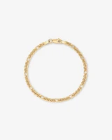 19cm (7.5") Double Oval Curb Bracelet in 10kt Yellow Gold