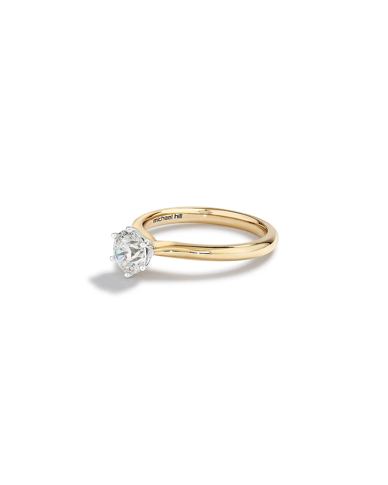 Certified Solitaire Engagement Ring with a 1 Carat TW Diamond in 18kt White Gold