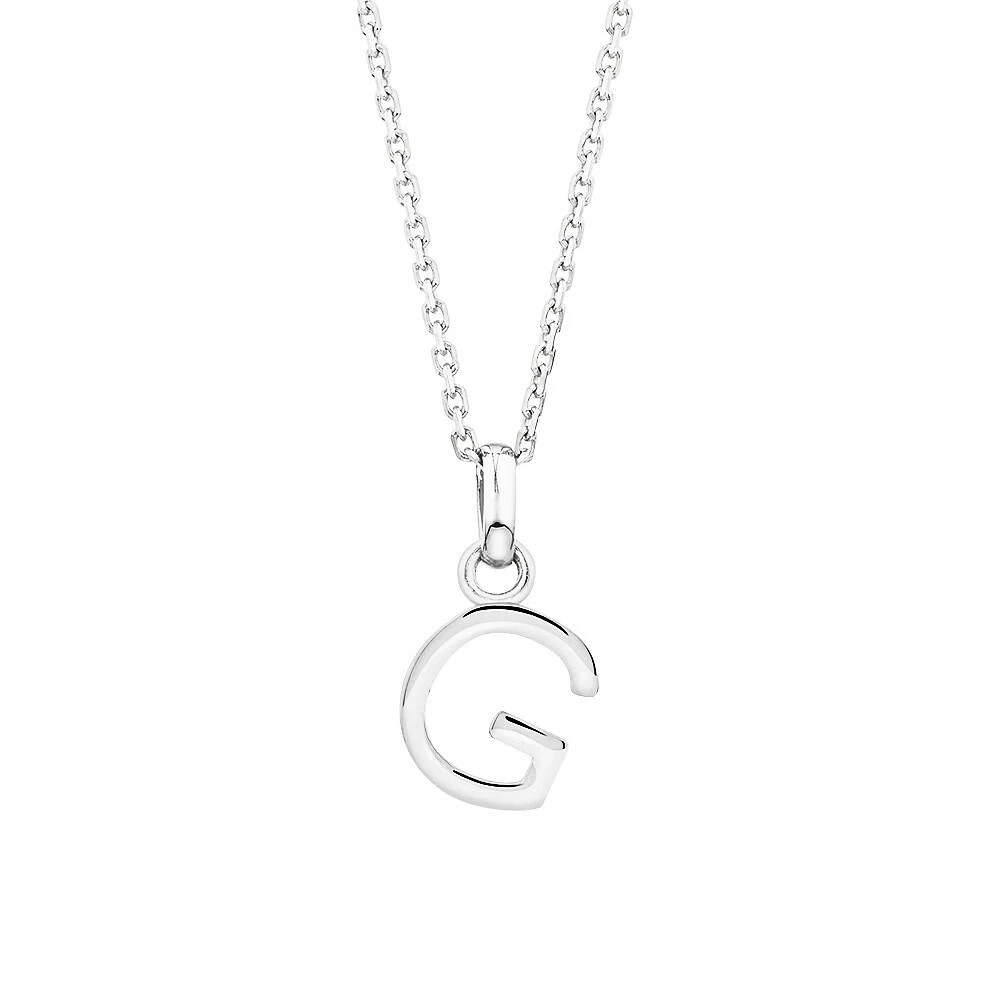 "U" Initial Pendant in Sterling Silver