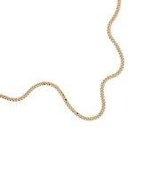 55cm (22") 6.8mm Width Semi Solid Diamond Cut Curb Chain in 10kt Yellow Gold