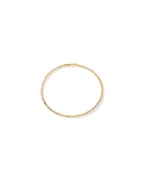 0.68 Carat TW Diamond Row Flex Bangle in 10kt Rose Gold