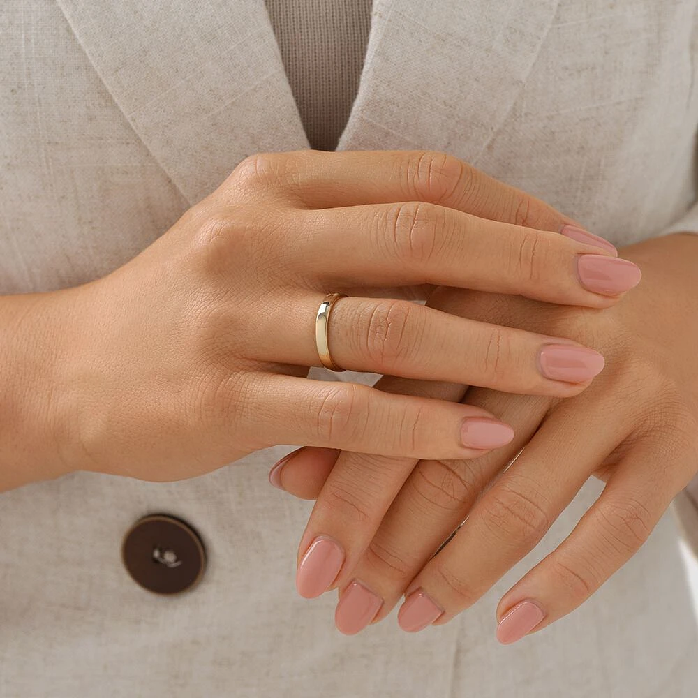 3mm Half Round Wedding Band in 10kt Rose Gold