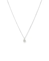 0,75 Carat TW Collier solitaire diamant sans défaut en or blanc 18kt