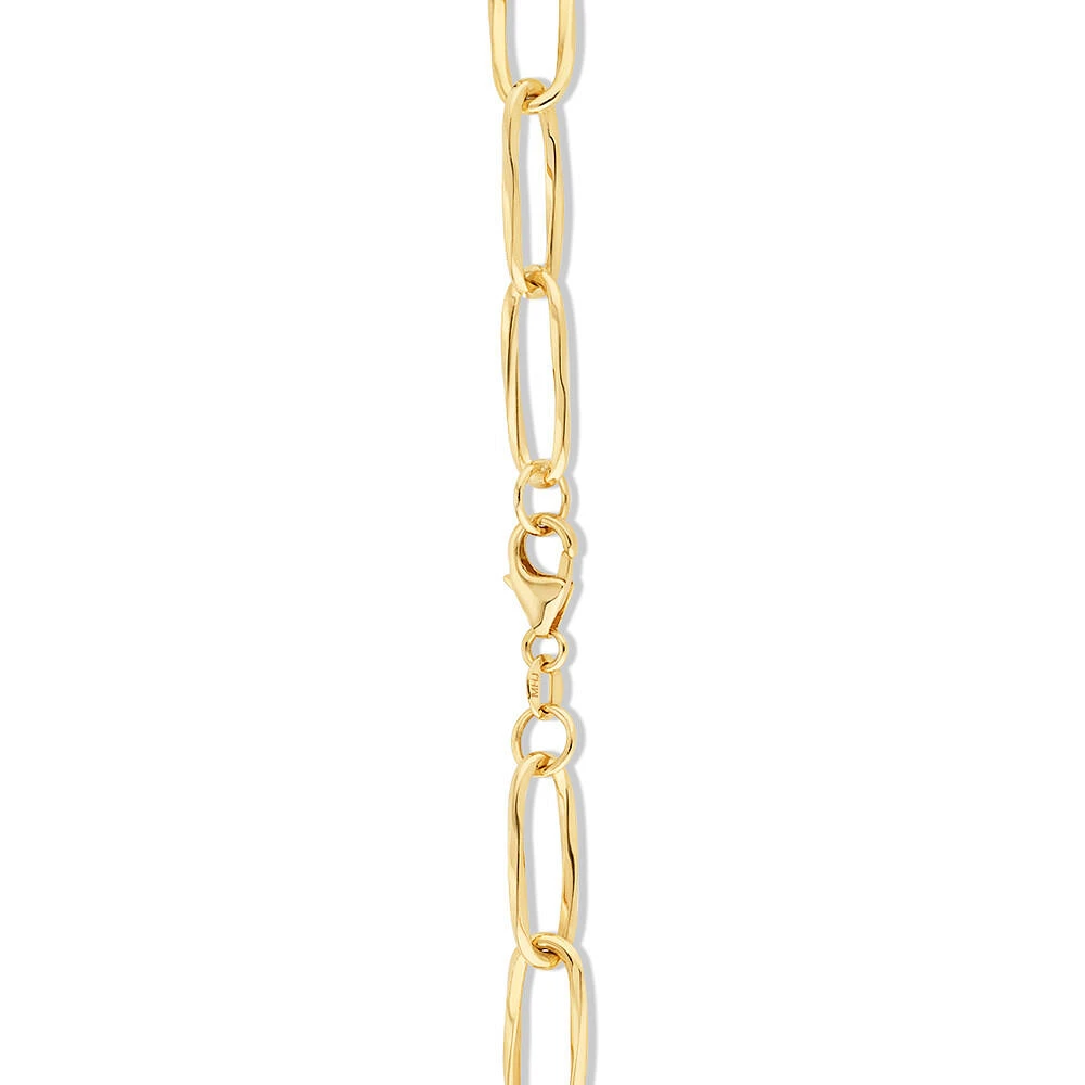 Diamond Cut Oval Twist Link Bracelet in 10kt Yellow Gold