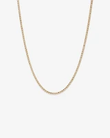 55cm (22") 3mm-3.5mm Width Hollow Curb Chain in 10kt Yellow Gold