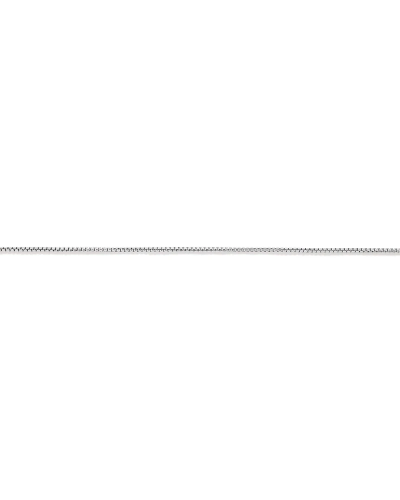 Collier Chaîne Boîte Ronde De 50 Cm (20 Po) De 1,25 Mm De Largeur En Argent Sterling