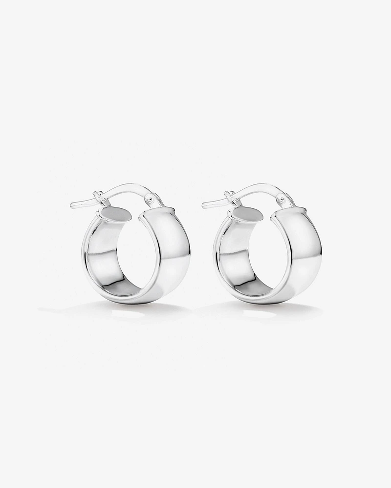 10mm Hoop Earrings in Sterling Silver