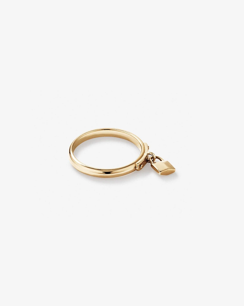 Signature Lock Ring 10kt Yellow Gold