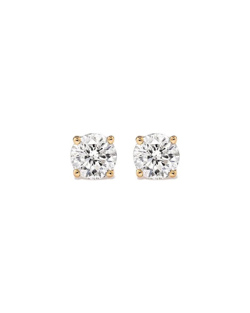 Carat TW Diamond Solitaire Stud Earrings in 18kt White Gold