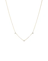 Station Necklace With 0.25 Carat TW Diamonds in 10kt Yellow Gold