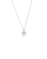 Tree of Life Pendant and Chain with Cubic Zirconia in Sterling Silver