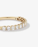 0.60 Carat TW Claw Set Round Brilliant Laboratory-Grown Diamond Wedding Ring in 14kt White Gold
