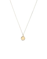 Diamond Outline Circle Pendant in 10kt Yellow Gold