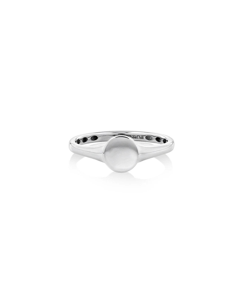 Round Signet Ring in Sterling Silver