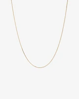 45cm (17") 1.05mm Width Solid Diamond Cut Curb Chain in 10kt Yellow Gold