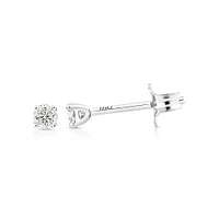 0.15 Carat TW Diamond Mini Solitaire Stud Earrings in 10kt White Gold