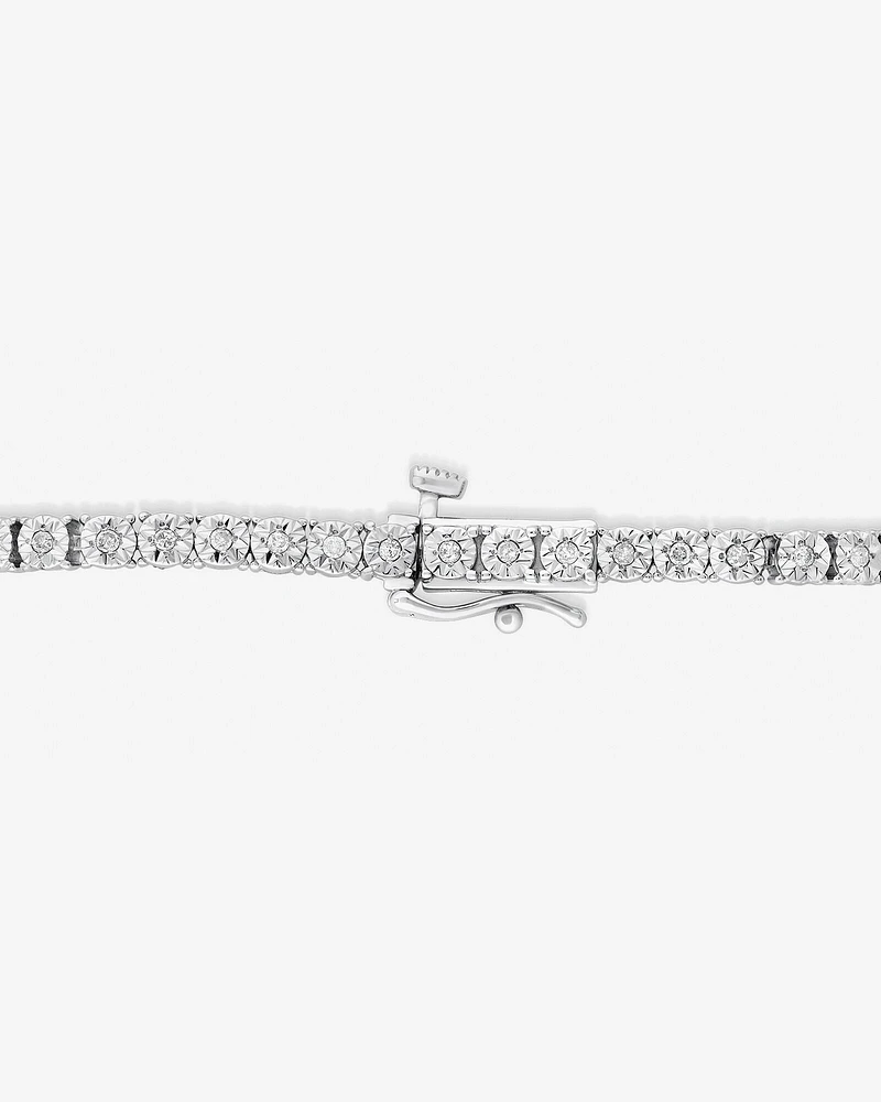 Bracelet de tennis en diamants de 0,50 carats TW en argent sterling