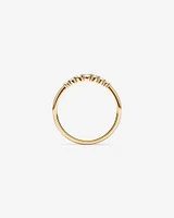 0.20 Carat TW Round Brilliant Graduated Diamond Ring in 10kt Yellow Gold