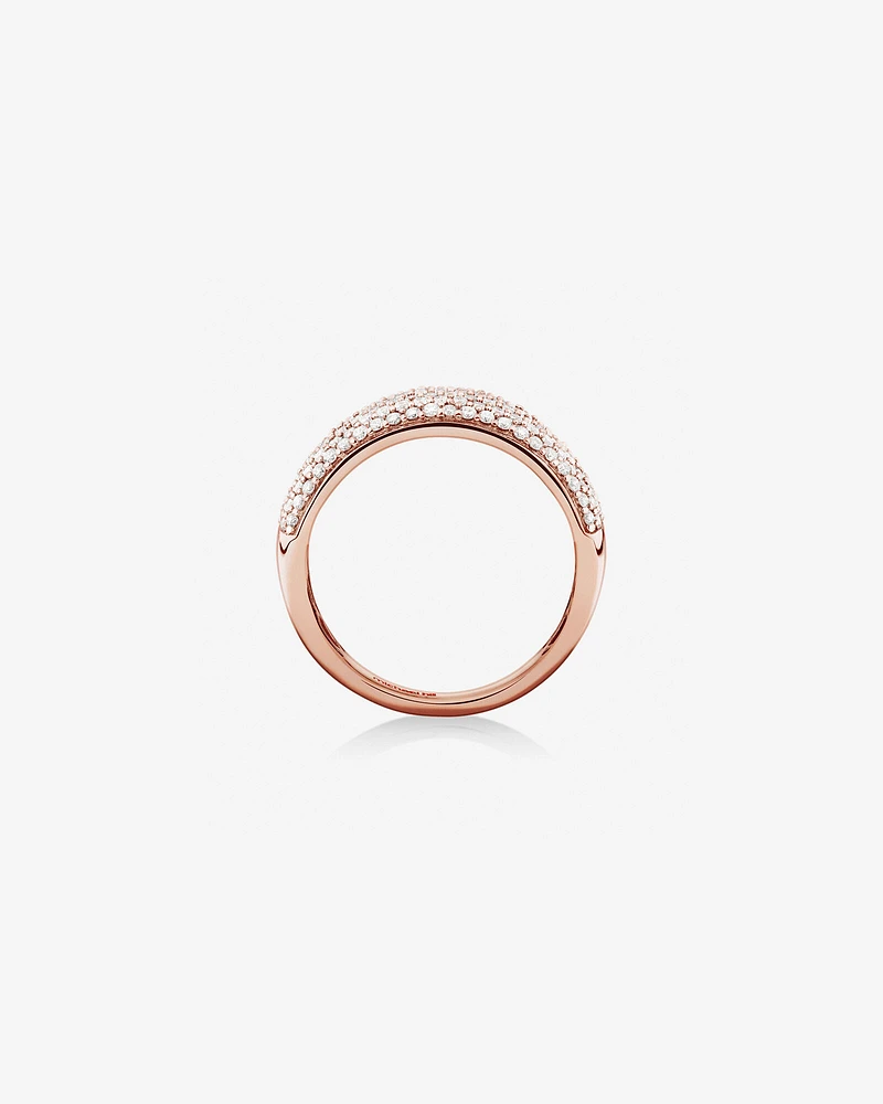 Diamond Pave Ring with 1.00 Carat TW Diamond in 10kt Rose Gold