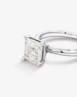 3.00 Carat TW Asscher Cut Laboratory-Grown Diamond Solitaire Engagement Ring in Platinum