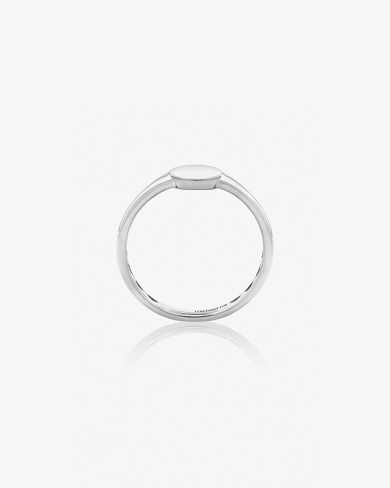 Round Signet Ring in Sterling Silver