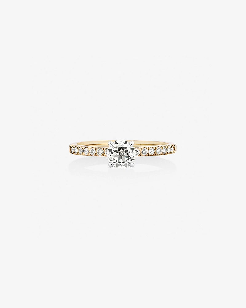 Southern Star Engagement Ring with 0.65 Carat TW of Diamonds in 18kt Yellow & White Gold