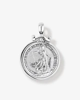 1/4oz Brittannia Sovereign Medallion Pendant in Sterling Silver