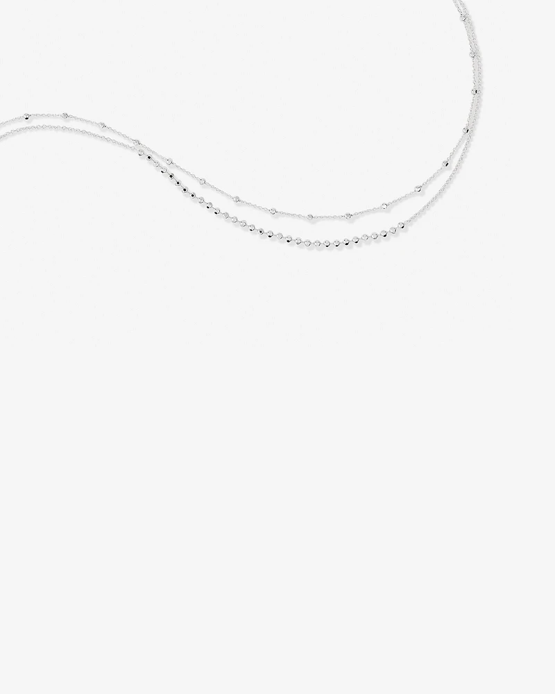 45cm Multi-Layer Bead Chain in Sterling Silver