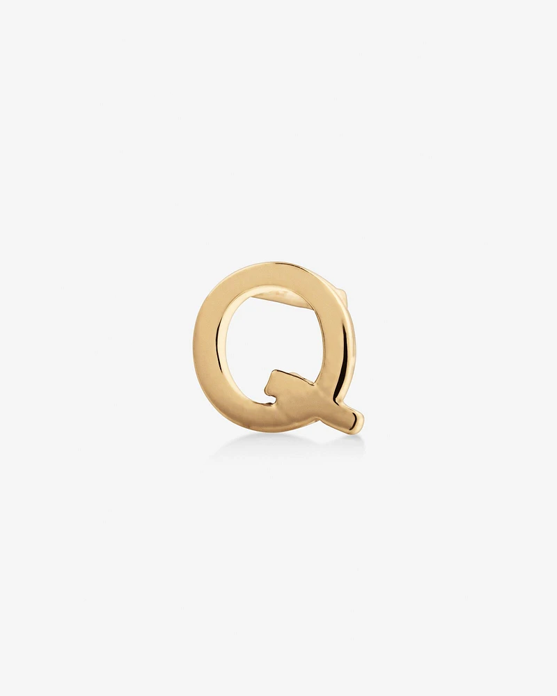 G Initial Single Stud Earring in 10kt Yellow Gold