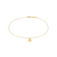 19cm (7.5") C Initial Bracelet in 10kt Yellow Gold