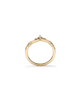 0.12 Carat TW Diamond Contoured Wedding band in 14kt Yellow Gold