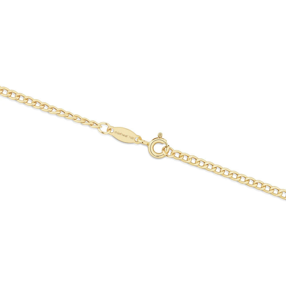 50cm (20") Semi Solid Curb Chain in 10kt Yellow Gold