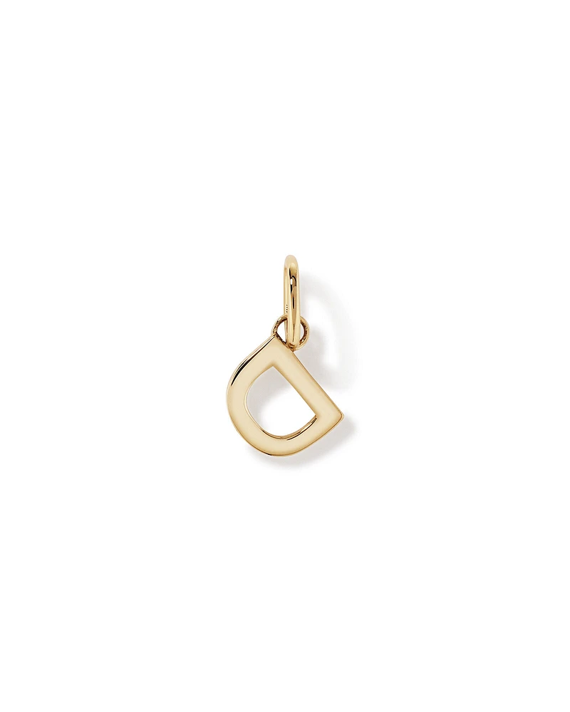 Letter Q Initial Pendant in 10kt Yellow Gold