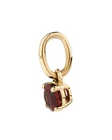 Round Red Garnet Birthstone Pendant in 10kt Yellow Gold