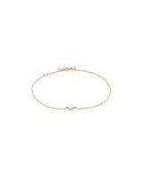 Bracelet with Cultured Freshwater Pearl in 10kt Yellow Gold