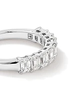 1.17 Carat TW Emerald Cut Laboratory-Grown Diamond Wedding Band in 14kt White Gold