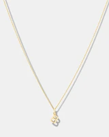 O Initial Pendant in 10kt Yellow Gold